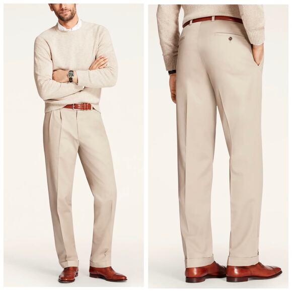 Brooks Brothers Other - Brooks Brothers Elliot Fit Stretch Cotton Advantage Chino Pants Mens Khaki 35x30